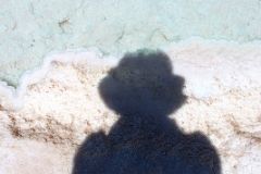 07 Feet Selfie Staring Into A Salt Pool At Salinas Grandes Dry Salt Lake Argentina